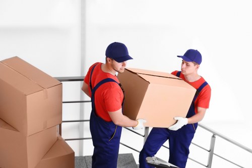 Moving truck service near Hampstead residential streets