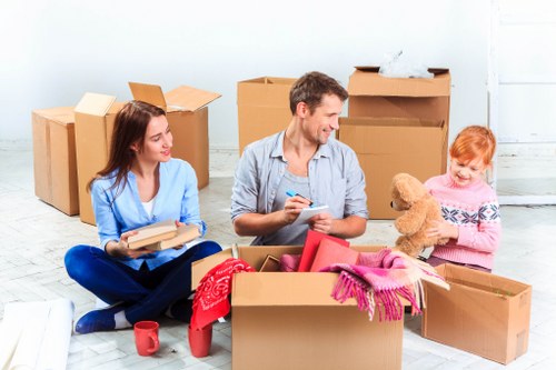 Office removals team planning a move in Hampstead