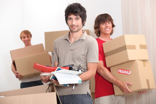 Hampstead man and van team preparing a local move in a residential street