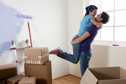 Careful handling of belongings in a period Hampstead property