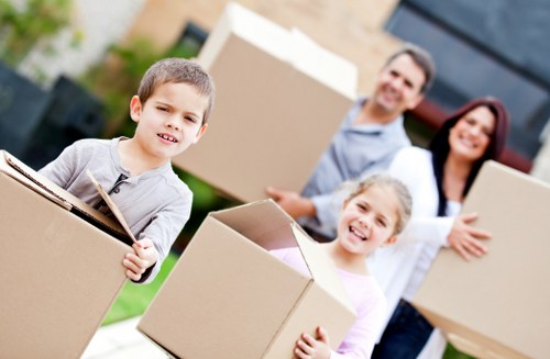 Local removal van positioned for a Hampstead house move
