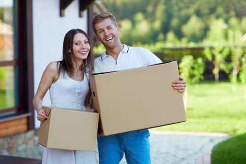 Careful box wrapping and labeling during a local relocation