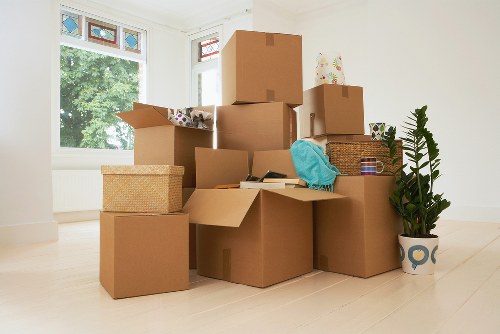 Van and movers handling furniture collection in Hampstead