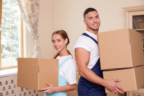 Local moving van helping with a flat move in Hampstead